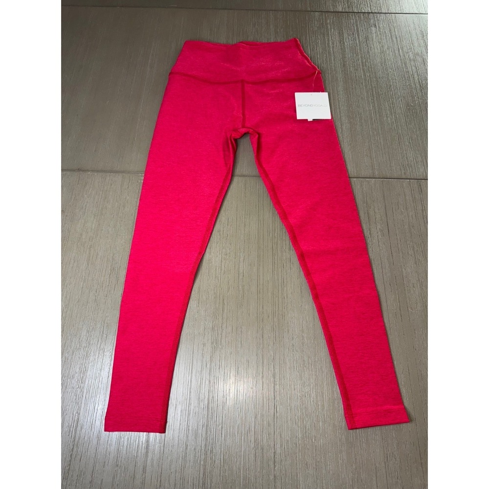 Beyond Yoga Spacedye Caught In The Midi High Waisted Leggings Red Womens Size M